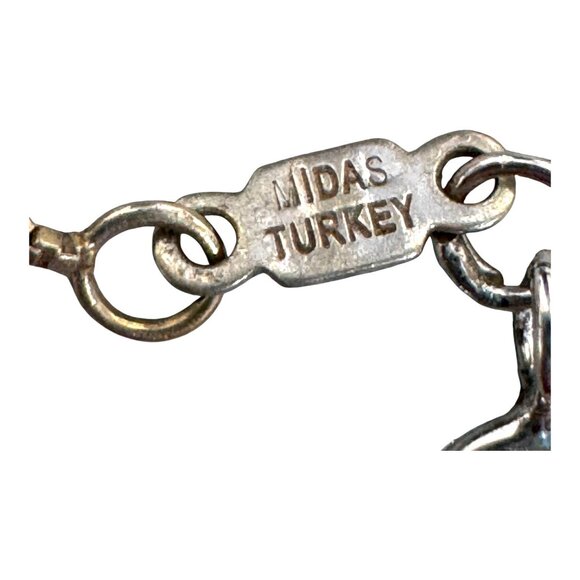 Vintage Midas Turkey 1/10 14K Gold Over Sterling Cross Coin Pendant Necklace 16" - Picture 5 of 10